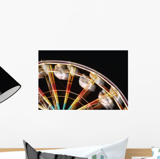 Amusement Park Ride Blurred Wall Mural