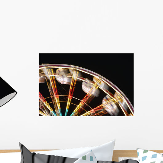 Amusement Park Ride Blurred Wall Mural