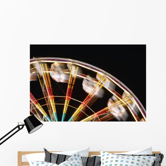 Amusement Park Ride Blurred Wall Mural
