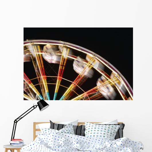 Amusement Park Ride Blurred Wall Mural