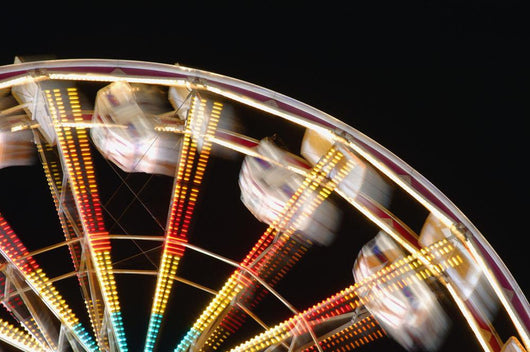 Amusement Park Ride Blurred Wall Mural