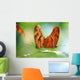 Two Butterflies On A Leaf Wall Mural