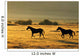 Silhouetted Horses Running Wall Mural