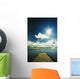 Bright Sun Over Dock On Lake Wall Mural