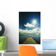 Bright Sun Over Dock On Lake Wall Mural
