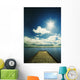 Bright Sun Over Dock On Lake Wall Mural