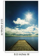 Bright Sun Over Dock On Lake Wall Mural