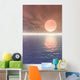 Illustrated Sun Over A Seascape Wall Mural