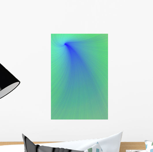 Blue And Green Abstract Wall Mural