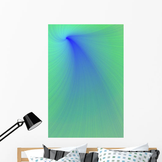 Blue And Green Abstract Wall Mural