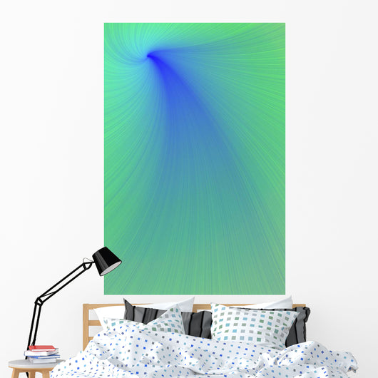 Blue And Green Abstract Wall Mural