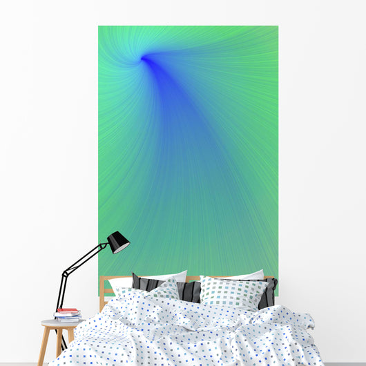 Blue And Green Abstract Wall Mural