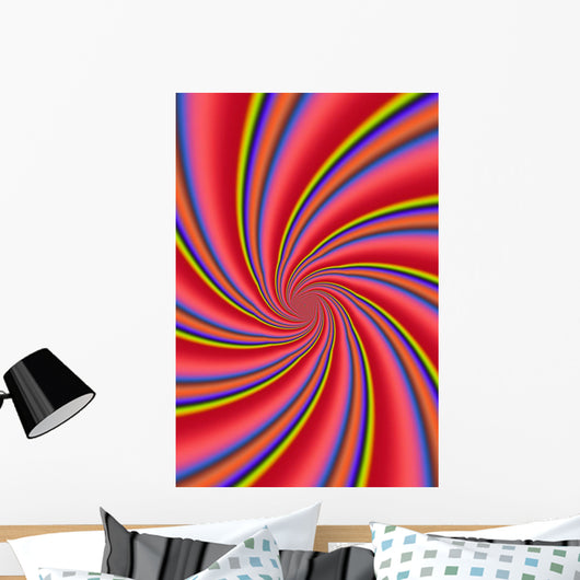 Rainbow Swirls Wall Mural