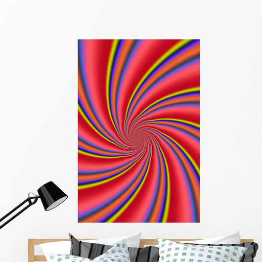 Rainbow Swirls Wall Mural