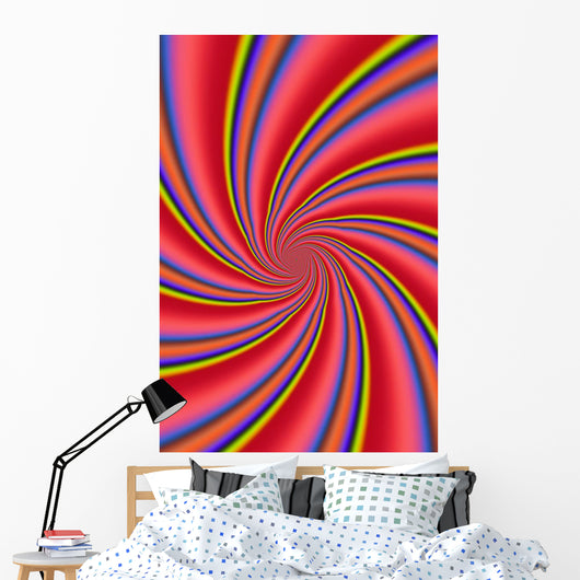 Rainbow Swirls Wall Mural