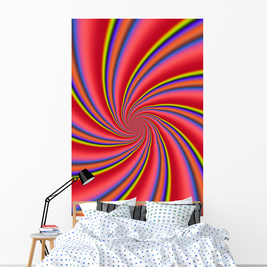 Rainbow Swirls Wall Mural
