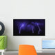 Lightning Over City At Night Wall Mural