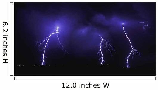 Lightning Over City At Night Wall Mural