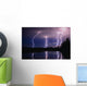 Lightning Storm Over A Lake Wall Mural