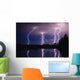 Lightning Storm Over A Lake Wall Mural