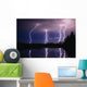 Lightning Storm Over A Lake Wall Mural