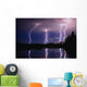 Lightning Storm Over A Lake Wall Mural