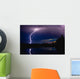 Lightning Storm Over A Lake Wall Mural