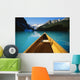 Canoe On Lake Louise In Alberta, Canada Wall Mural