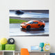 Orange Sports Car Wet