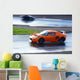 Orange Sports Car Wet
