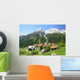 Mountain Village with Snowy Wall Decal
