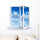 Open Window and the Cloudy Sky Wall Decal