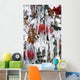 Autumn Leaves Covered In Ice Wall Mural