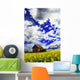 Abandoned Farmhouse In A Canola Field Wall Mural