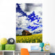 Abandoned Farmhouse In A Canola Field Wall Mural