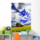 Abandoned Farmhouse In A Canola Field Wall Mural