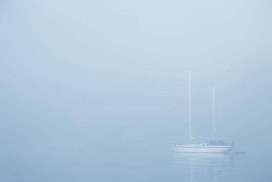 Sailboat In A Fog Wall Mural