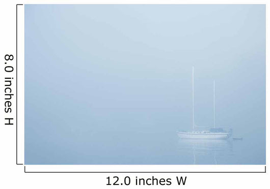 Sailboat In A Fog Wall Mural