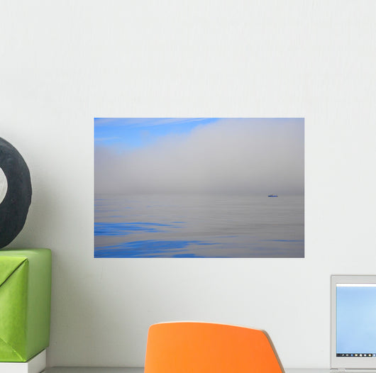 Fishing Boat Out On Water Wall Mural