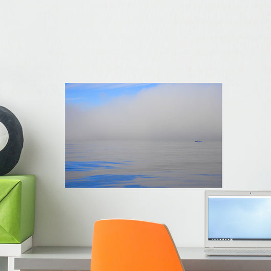 Fishing Boat Out On Water Wall Mural