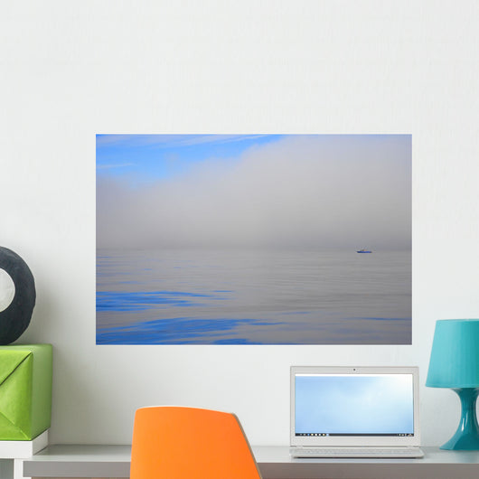 Fishing Boat Out On Water Wall Mural