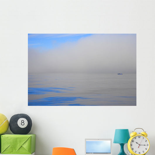 Fishing Boat Out On Water Wall Mural
