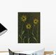 Three Yellow Flowers Wall Mural