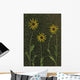Three Yellow Flowers Wall Mural