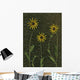 Three Yellow Flowers Wall Mural