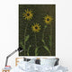 Three Yellow Flowers Wall Mural