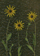 Three Yellow Flowers Wall Mural