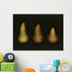 Three Golden Pears Wall Mural
