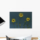 Three Yellow Flowers Wall Mural