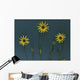 Three Yellow Flowers Wall Mural